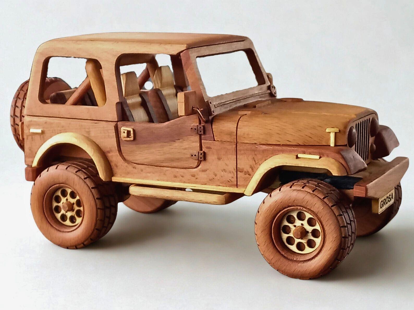 Handmade Wooden Jeep CJ-7 Model: 1980 Vintage 4x4 Decor - Etsy