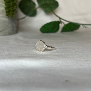 Genuine Rose Quartz wire wrapped boho ring
