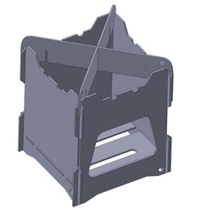 Archivos DXF de estufa de leña en miniatura para plasma, láser. Estufa de leña portátil, mochila plegable para acampar, quemador de estufa para fogata, estufa plana. bricolaje