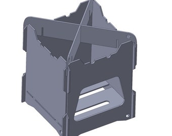 Miniature Wood Stove DXF files for plasma, laser. Portable Fire Wood Stove, Camping Folding Backpack Campfire Stove Burner, Flat stove. DIY