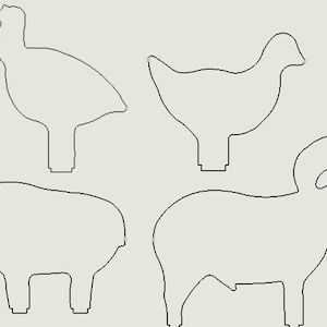 Paquete DXF de objetivos de silueta de tiro de animales del juego