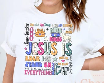 Comfort Colors® Jesus is Tee, My Rock, My Firm Foundation, The Lamb of God, Christian Apparel, Faith Based, Youth Group Gift, Christ Shirt
