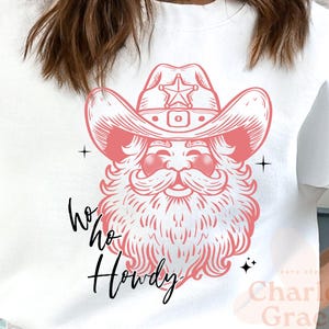 Ho Ho Howdy, Christmas Cowboy Santa Sweatshirt, Western Christmas, Cowboy Christmas, Festive Santa Claus Crewneck, Country Christmas