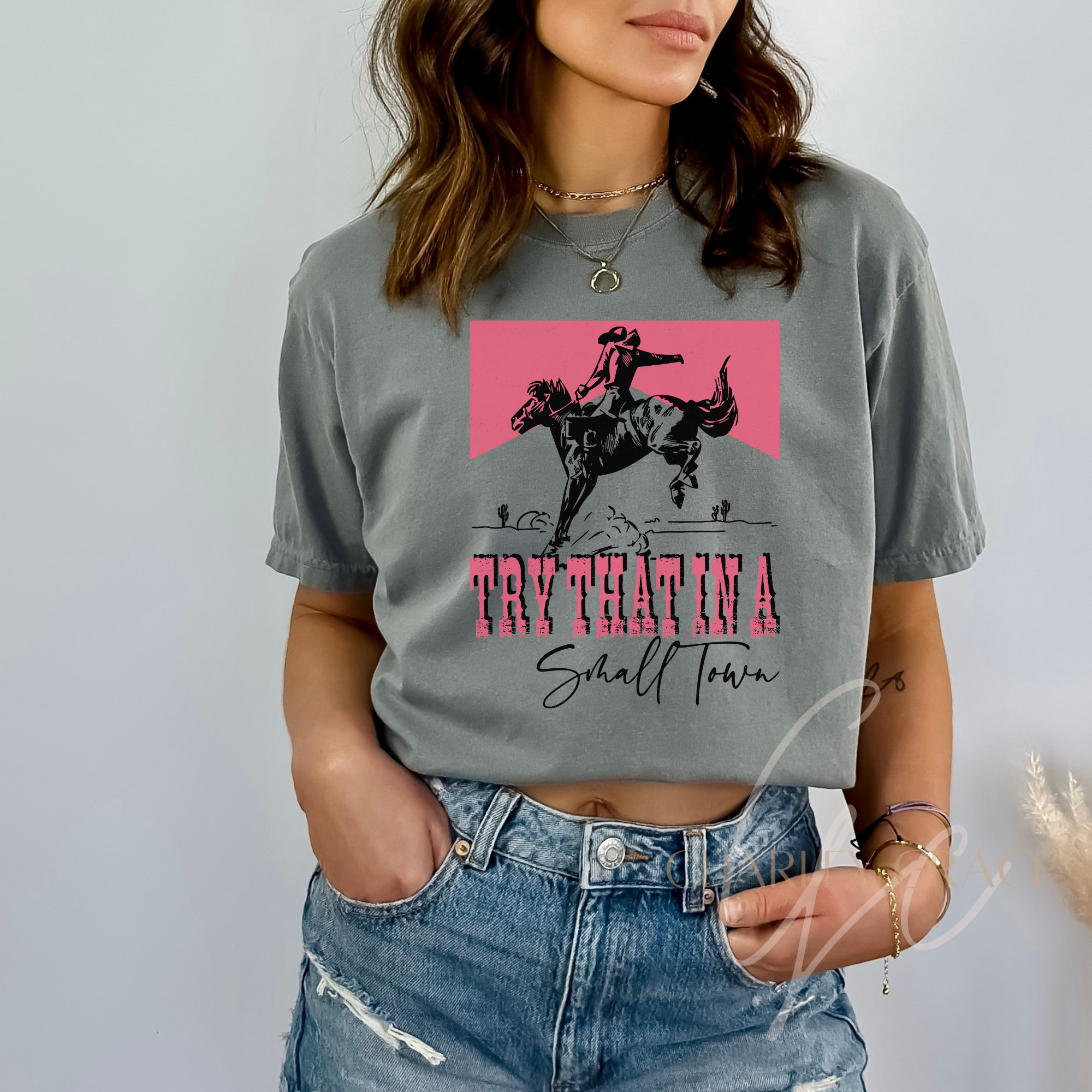 Leopard Try That In a Small Town Graphic Tee