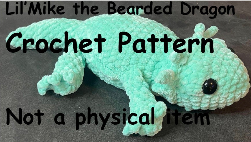30 Bearded Dragon Crochet Patterns for Reptile Lovers, Gifts, and Plush Decor 4 Lil'Mike the Bearded Dragon Crochet Pattern
