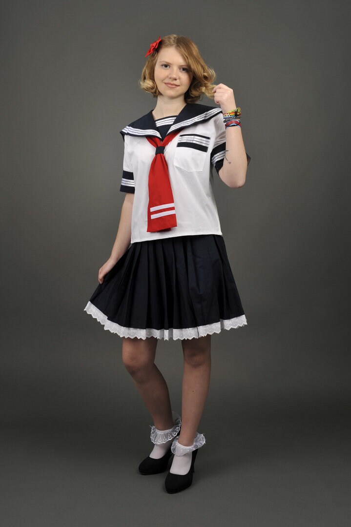 Japanese School Uniform Black Etsy