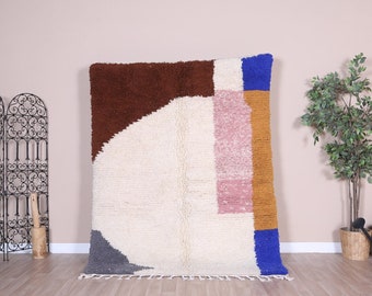 Authentiek Marokkaans tapijt, Beni Ourain-tapijt 5 x 7 ft