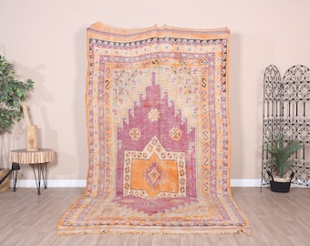 Vintage Moroccan Rug, Purple Boujaad Rug 5x11 ft