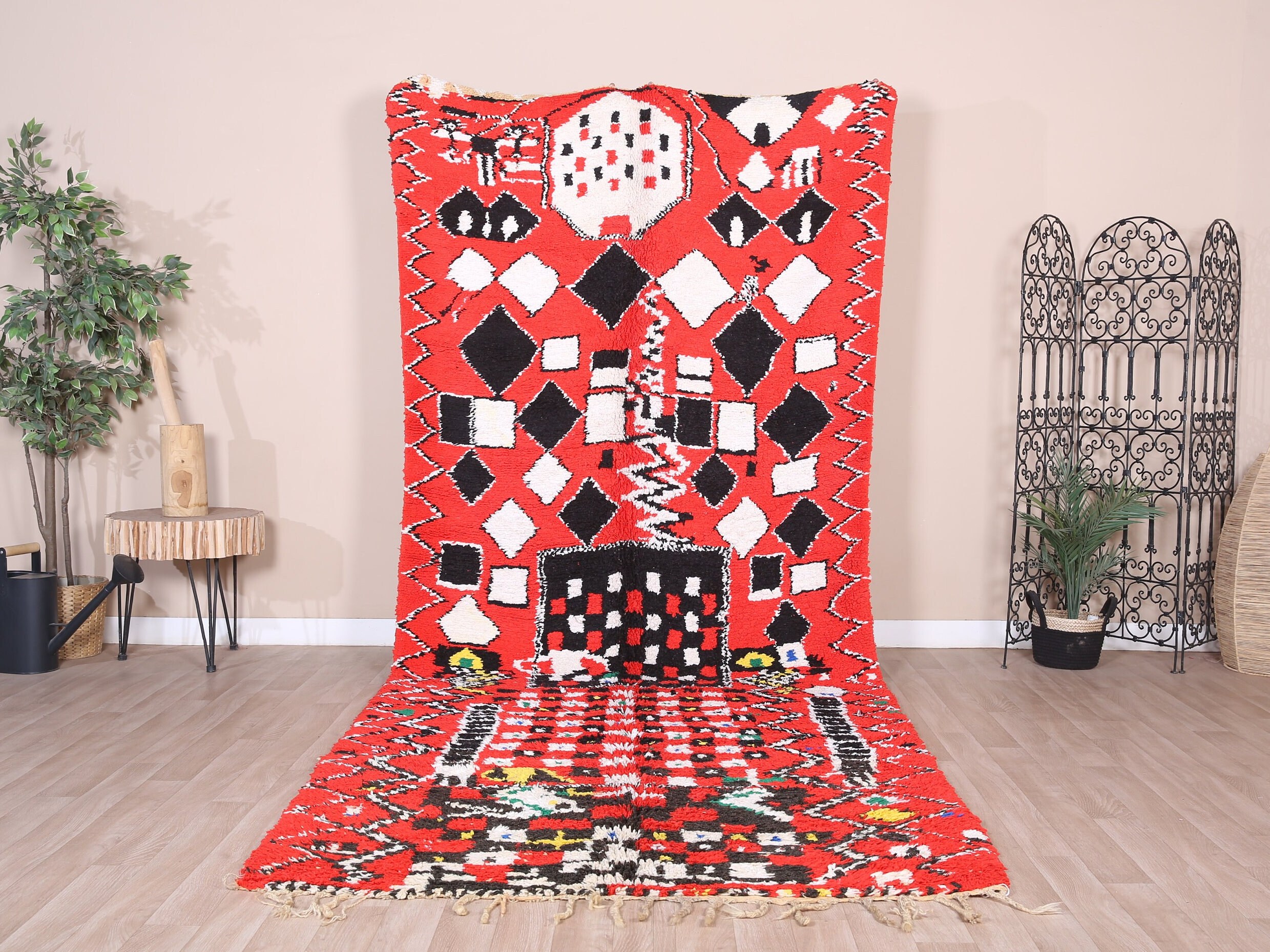 【ぶっ飛びSALE】モロッコラグ ヴィンテージ ブジャドラグ 超希少 モロッコ ラグ ヴィンテージ パープル ぶっ飛びSALE】モロッコ