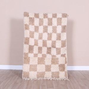 Authentic Beni Ourain Rug 3x4 ft, Small Moroccan Rug