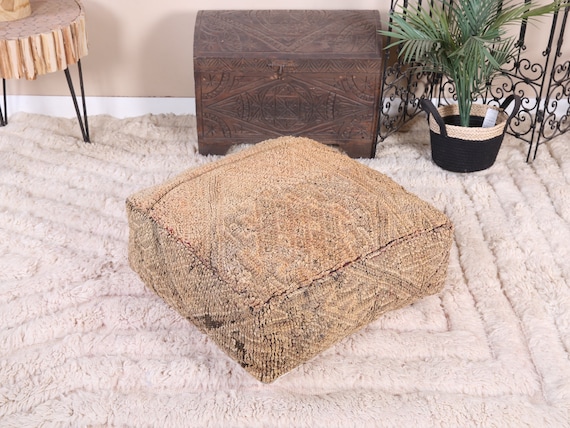 モロッコ　ヴィンテージ　プフ&クッション セット モロッコのヴィンテージプフ5 フロアクッション ピンク