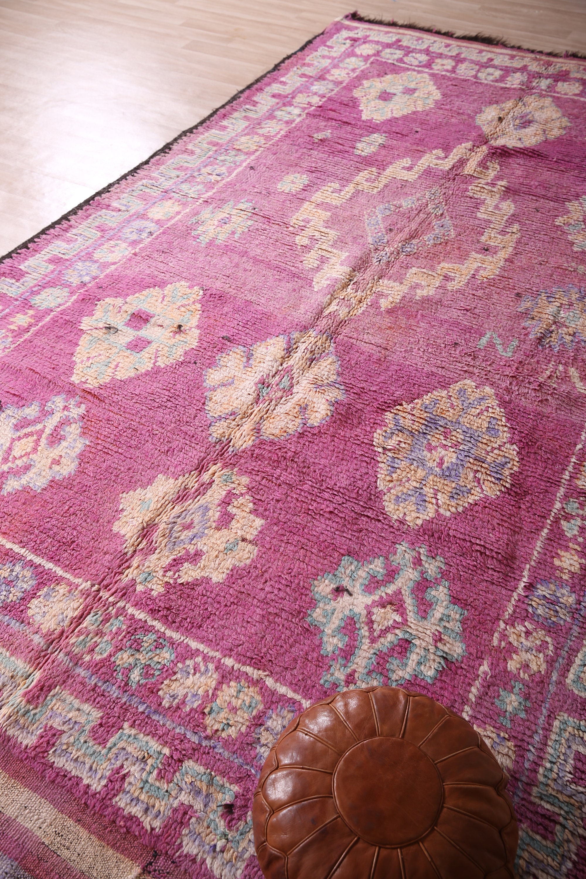 モロッコ　ラグ　ヴィンテージ　パープル モロッコ ラグ ヴィンテージ パープル