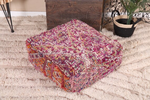 モロッコ　オールドラグ　フロアクッション　プフ モロッコのオールドラグをリメイクしたプフ | モロッコの暮らし