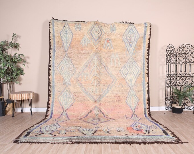 Vintage Boujaad Rug, Oversized Moroccan Rug, 7x11 Ft - Etsy
