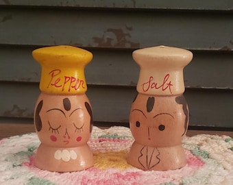 Vintage Lefton Miss Priss Salt and Pepper Set, Miss Priss