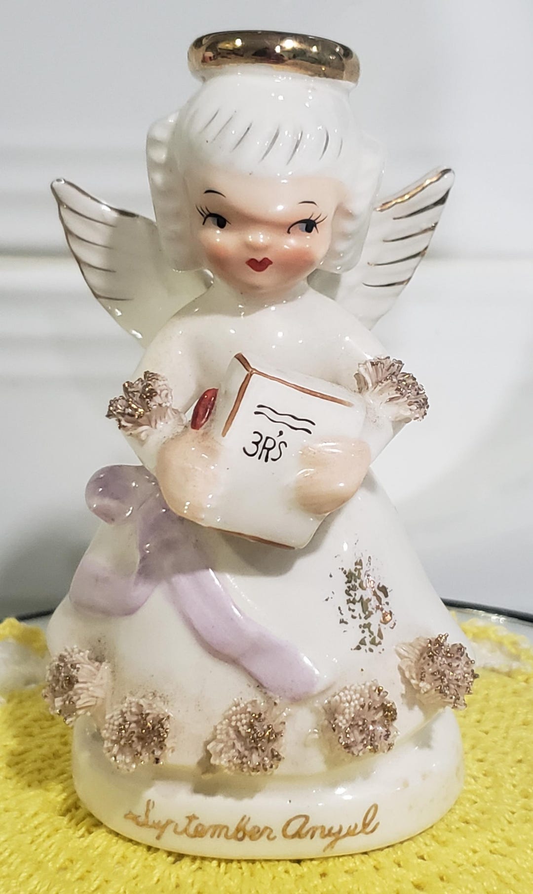 Vintage Napco September Angel, Angel of the Month, September Angel ...