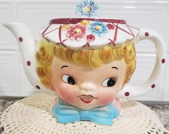 Vintage Lefton Miss Priss Salt and Pepper Set, Miss Priss