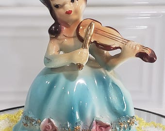 Vintage Lefton Miss Priss Salt and Pepper Set, Miss Priss