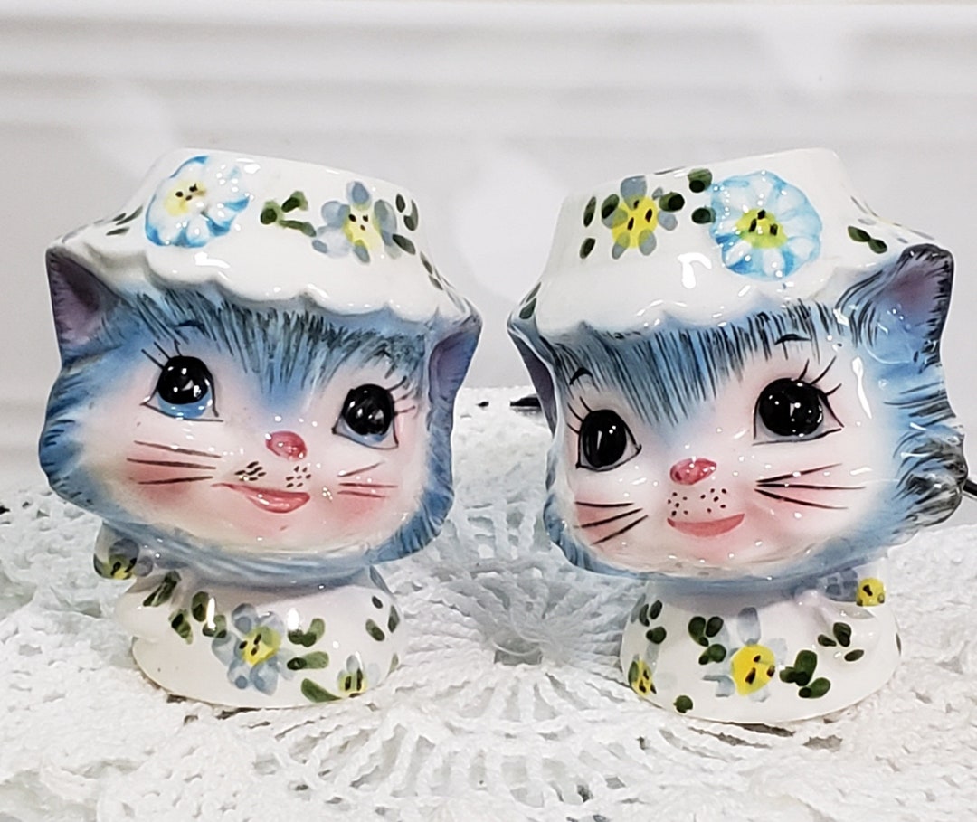 Vintage Lefton Miss Priss Salt and Pepper Set, Miss Priss
