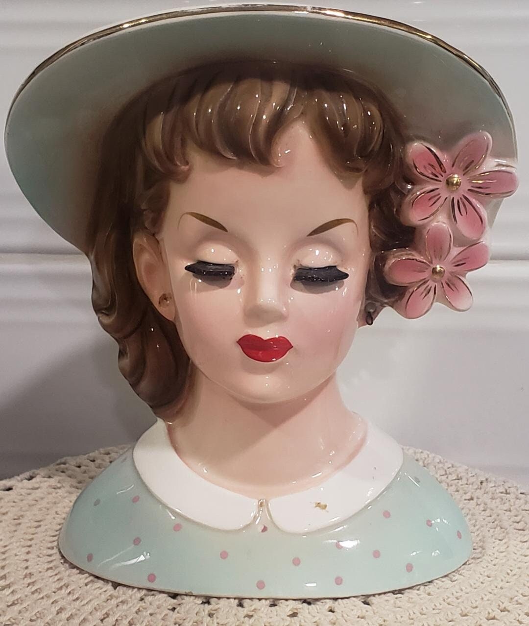 Vintage Napco Lady Head Vase Lady Head Vase Midcentury Etsy