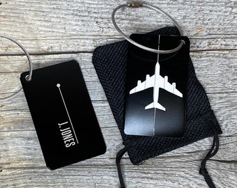 Personalized Metal Luggage Tag, Engraved Suitcase Tag, Travel Gift, Backpack Tag, Corporate Gift,