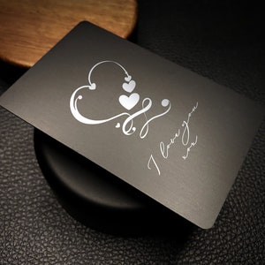 Personalised Metal Wallet Insert Card, Gifts for Him, Romantic Keepsake, Custom Wallet Card, Husband Gift, Wife Gift, Personalized Message