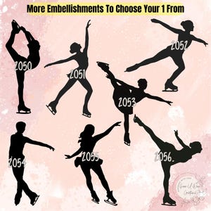 May include: Silhouettes of figure skaters in various poses, numbered 2050 through 2056.  These images are for use as embellishments.