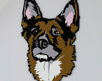 German Shepard magnet, German Shepard sticker, German Shepard decal, Car magnet, Vinyl magnet, Vinyl Decal, Vinyl Sticker, Birthday gift