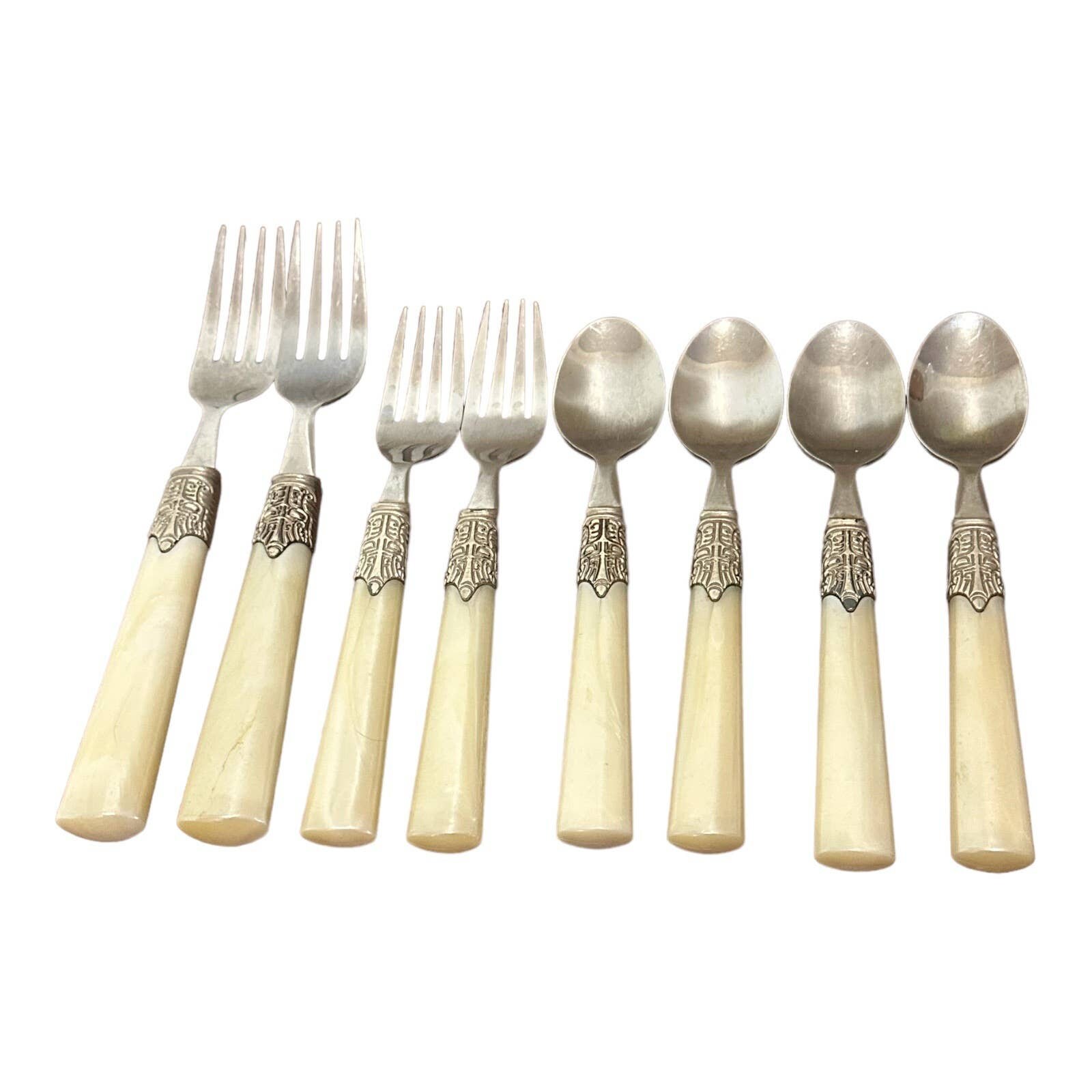 Cutlery Set, Brown with Mother of Pearl, for 1 person, EME
