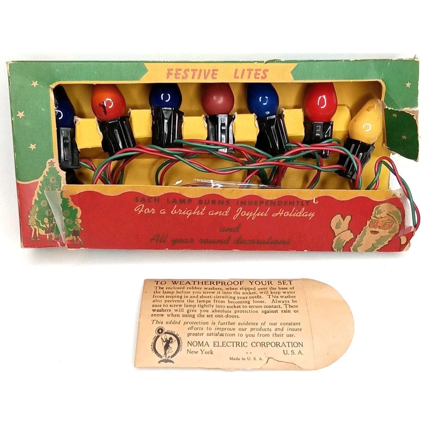 希少　1950s vintage 3Dレンチキュラーバックライトヌード Vintage 1950s Noma Festive Lites Christmas Tree Lights With