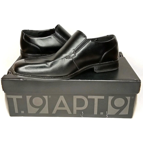 Vintage Men's Dress Shoes Loafer Black Size 9.5 Wide Apt. 9 With Box 2000s 