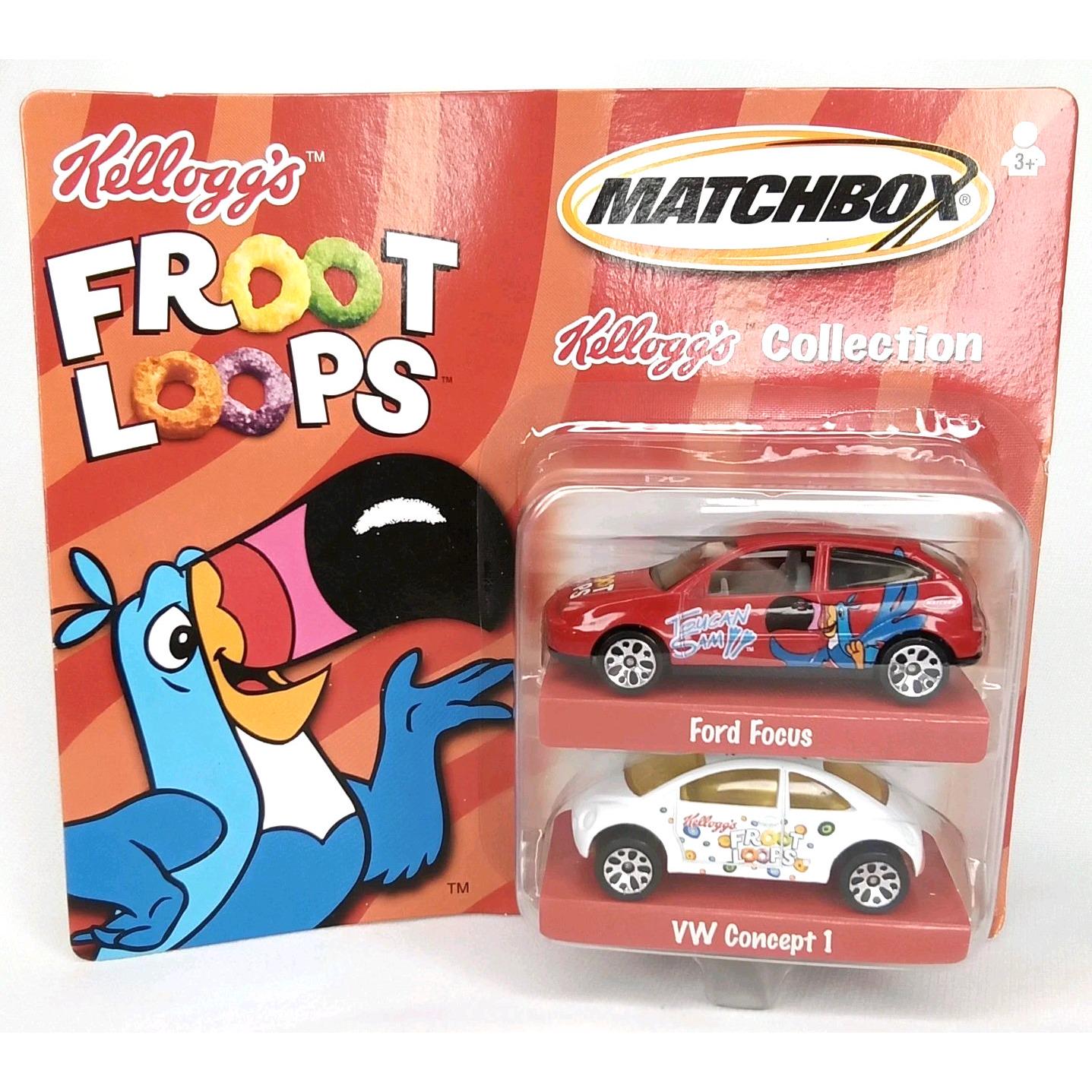 Matchbox Kellogg's Collection Froot Loops Ford Focus & VW Concept