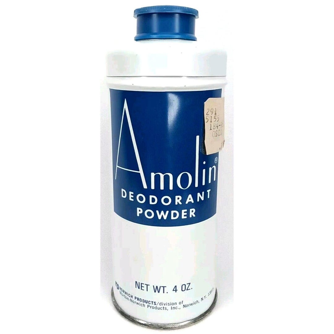 MCM Personal Hygiene Amolin Deodorant Powder in Original Tin 1950s Old ...