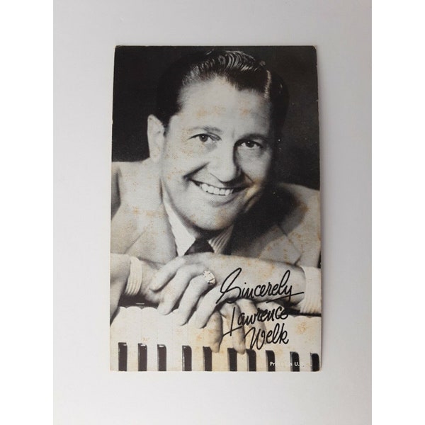 Lawrence Welk Actor Lithograph Photograph Headshot 1950s Hollywood
