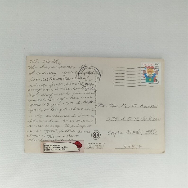 Post Card Comercial Prat 524 Made in Spain Embroidered Skirt Spanish