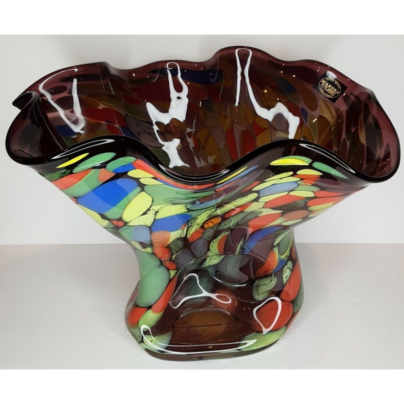 Makora Krosno Made in Poland Hand Made Blown Glass Vase With Etsy