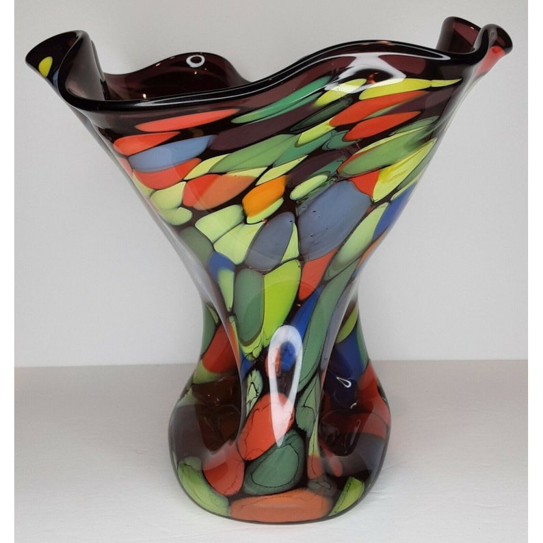 Makora Krosno Made in Poland Hand Made Blown Glass Vase With Etsy