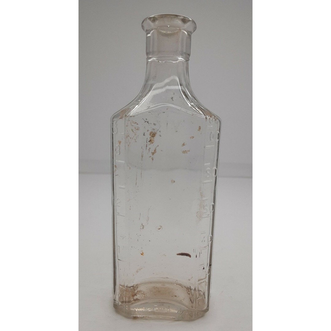 Owens Bottle Company Clear Glass Bottle Circa 1920 Etsy