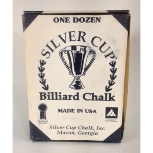 Vintage Pool Cue Stick Chalk National Billiard Chalk Co. Chicago USA