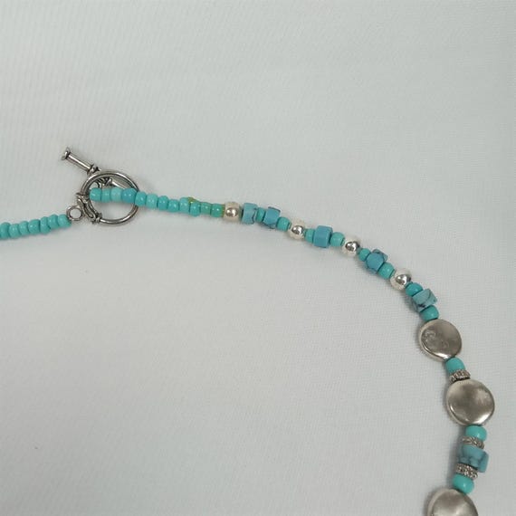 MCM Turquoise & Coral Statement Necklace: Native … - image 5