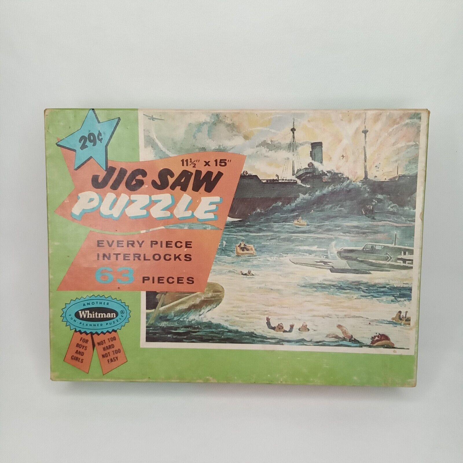Jigsaw Puzzle 63 Pieces Battle off Port Arthur Whitman Western