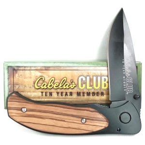 Vintage Pocket Knife Cabela&#39;s Club Ten Year Member Single Blade 1990s
