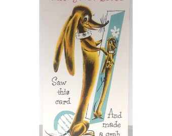 Get Well Soon Norcross Long On Wishes Short On Gab 1950s Greeting Card