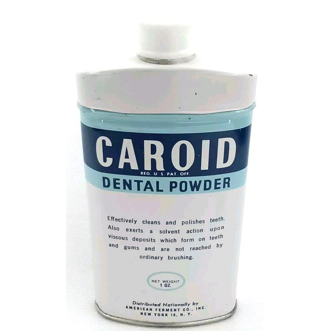 Pre War Dental Care Caroid Tooth Powder in Original Tin 1930s Old Stock ...
