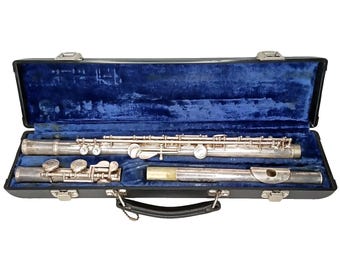 Vintage 1950s Gemeinhardt 2SP Silver Plated Flute With Case Signed New Arrival