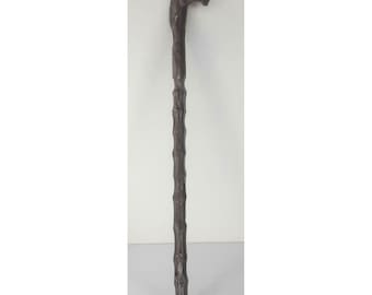 Chausse-pied tête de cheval en plastique marbré marron, rare décor américain ancien