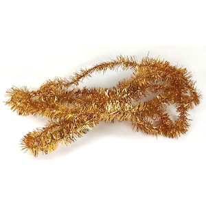 Depression Era Christmas Garland Feather Tree Gold Foil Tinsel 1930s *Free Shipping*