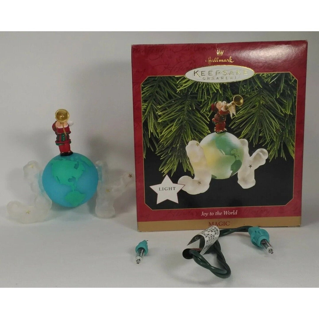 Christmas Ornament Light up Joy to the World Hallmark With Box Etsy