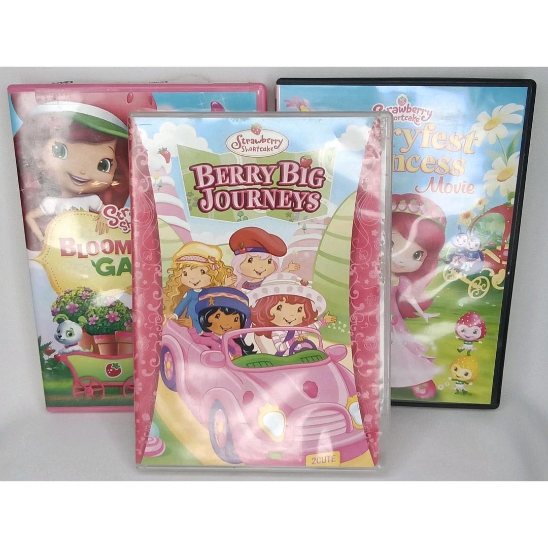 Strawberry Shortcake DVD Set Of 3 Berry Big Berryfest Bloomin Berry strawberry-shortcake-dvd-set-of-3-berry-big-berryfest-bloomin-berry