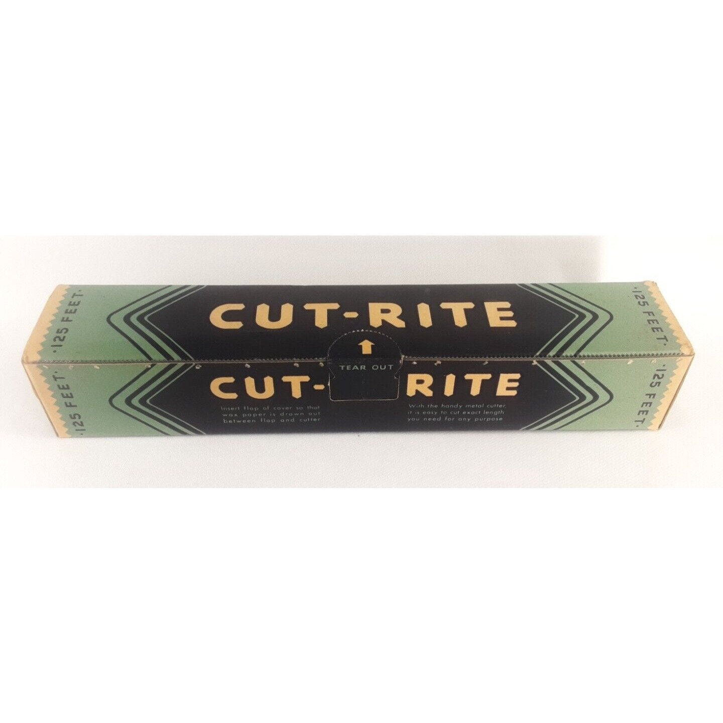 Cut Rite Rare Salesman Sample 1940s Advertising Mini Box Mini Wax Paper  Roll Vintage WWII MCM Kitchen Collectible Advertising Miniature 
